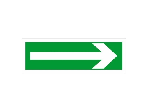 Naklejka info Zielona wyjście prawo 15x30 /20